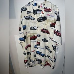 General Motors CHEVROLET CORVETTE button down collared shirt SZ-XL